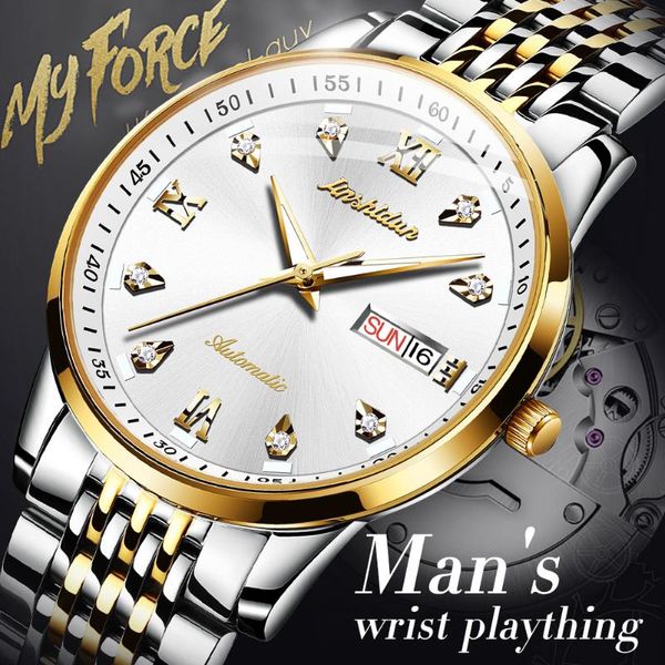 wristwatches jsdun 2021 men mechanical watch calendar 3atm waterproof diving swim luxury fashion stainless steel watches, Slivery;brown
wristwatches jsdun 2021 men mechanical watch calendar 3atm waterproof diving swim luxury fashion stainless steel watches, Slivery;brown