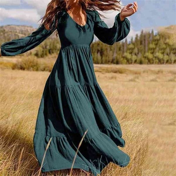 women dress autumn casual long sleeve loose pleated dress s-5xl big size vestidos female ruffle splice elegant retro boho dress, Black;gray
women dress autumn casual long sleeve loose pleated dress s-5xl big size vestidos female ruffle splice elegant retro boho dress, Black;gray