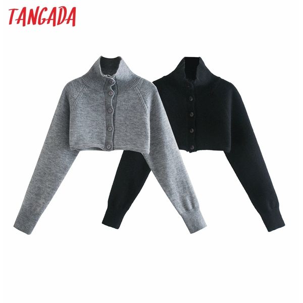 chic women crop turtleneck sweater vintage ladies short style knitted jumper qj114 210416, White;black
chic women crop turtleneck sweater vintage ladies short style knitted jumper qj114 210416, White;black