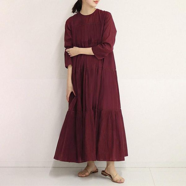 fashion ruffle long sleeves maxi dresses casual pocket dress female round neck solid robe femme plu size 5xl, Black;gray
fashion ruffle long sleeves maxi dresses casual pocket dress female round neck solid robe femme plu size 5xl, Black;gray