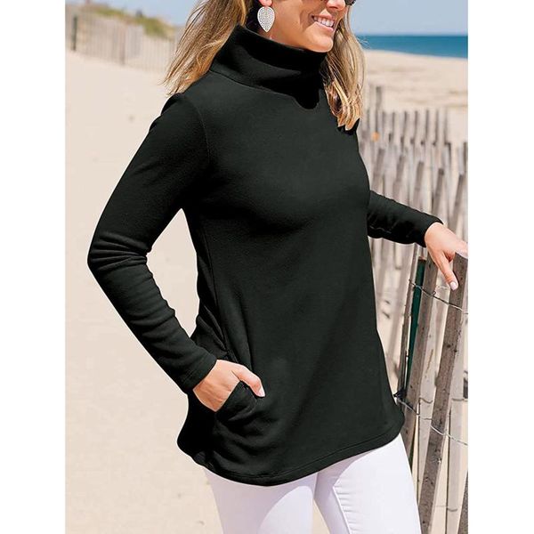 women's hoodies & sweatshirts turtleneck long sleeve pullover women tunic with pockets plus size loose 4, Black
women's hoodies & sweatshirts turtleneck long sleeve pullover women tunic with pockets plus size loose 4, Black