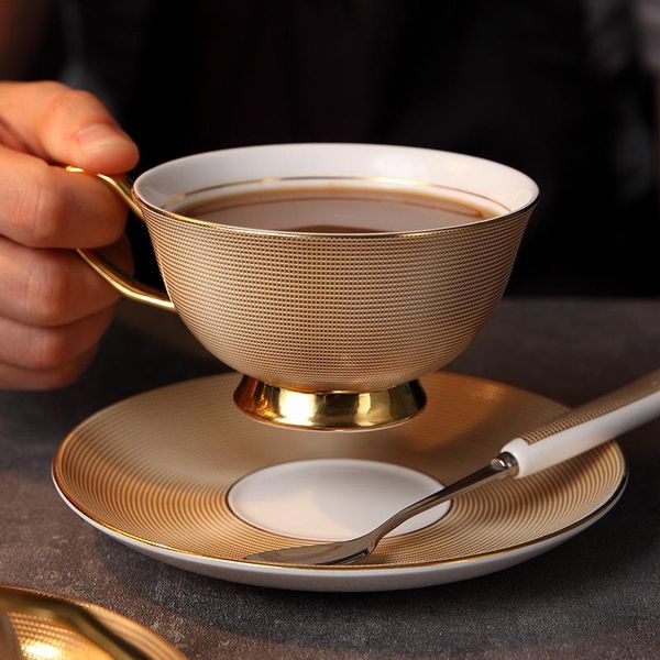 cups & saucers high-grade bone china coffee cup and saucer set european-style gold-painted english afternoon tea
cups & saucers high-grade bone china coffee cup and saucer set european-style gold-painted english afternoon tea