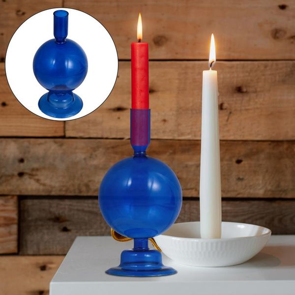 candle holders 1pc household simple glass candlestick romantic dining table holder 
candle holders 1pc household simple glass candlestick romantic dining table holder