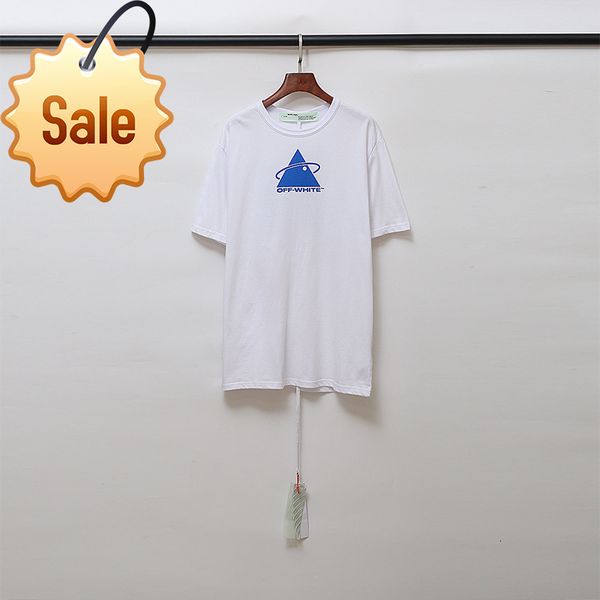 new 19fw off blue fashion triangle and circle printing loose cotton short sleeves, White;black
new 19fw off blue fashion triangle and circle printing loose cotton short sleeves, White;black