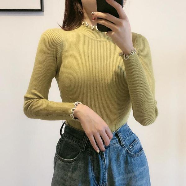 autumn &winter european & american simple pure color ladies sweater high neck all-match stretch women's sweaters, White;black
autumn &winter european & american simple pure color ladies sweater high neck all-match stretch women's sweaters, White;black