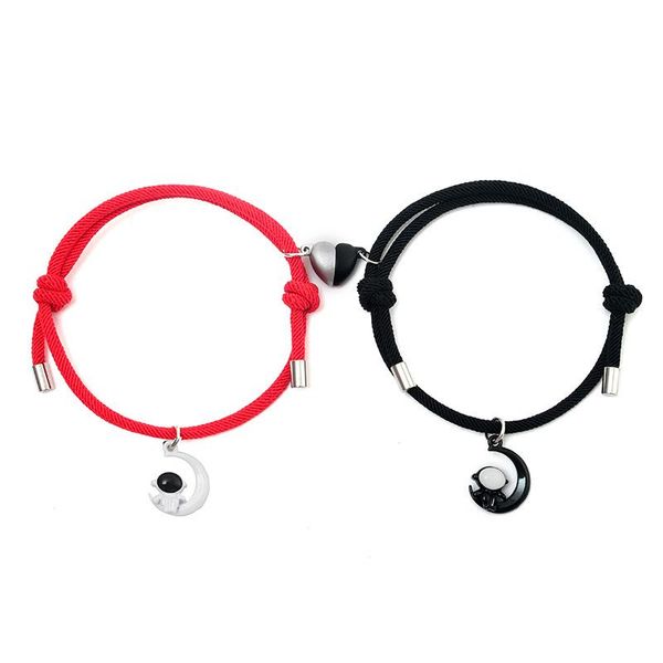 charm bracelets 2pcs lovers gift bracelet with magnet key lock braclet for lover cute astronaut moon couples matching braslet pulseras jewel, Golden;silver
charm bracelets 2pcs lovers gift bracelet with magnet key lock braclet for lover cute astronaut moon couples matching braslet pulseras jewel, Golden;silver