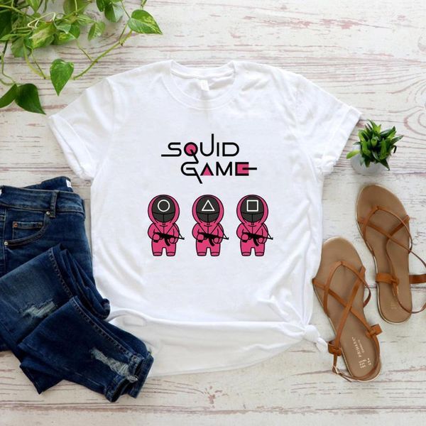 women's t-shirt squid game t shirt round six men women costumes cosplay graphic tees cartoon kawaii casual tshirts tee1, White
women's t-shirt squid game t shirt round six men women costumes cosplay graphic tees cartoon kawaii casual tshirts tee1, White