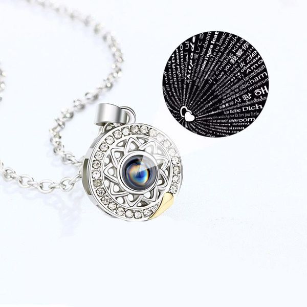 pendant necklaces 100 languages i love you necklace magnetic match paired projection sun moon memory confession for couple, Silver
pendant necklaces 100 languages i love you necklace magnetic match paired projection sun moon memory confession for couple, Silver