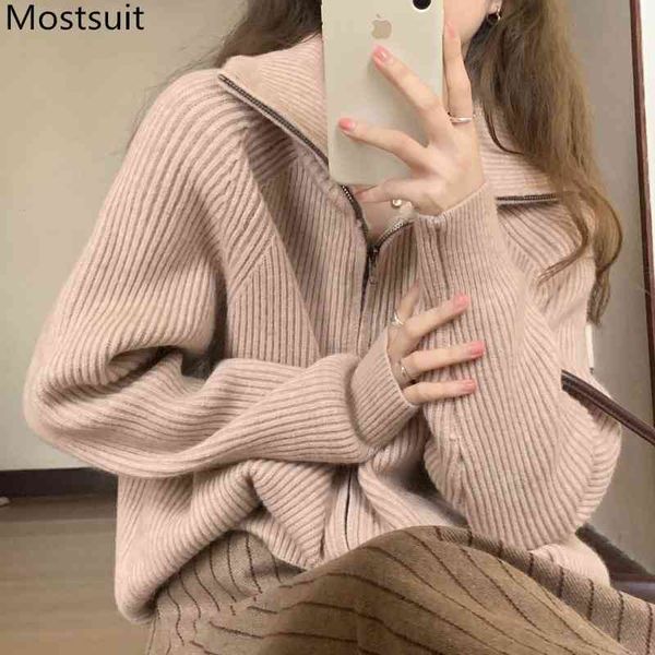 thicken warm knitted sweater coat jacket women winter zip-up long sleeve turn-down collar fashion female ladies femme 210518, Black;brown
thicken warm knitted sweater coat jacket women winter zip-up long sleeve turn-down collar fashion female ladies femme 210518, Black;brown