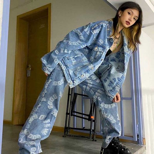 women's two piece pants korean version of the loose and thin temperament jacket + wild casual denim wide-leg suit female clothing zc6i, White
women's two piece pants korean version of the loose and thin temperament jacket + wild casual denim wide-leg suit female clothing zc6i, White