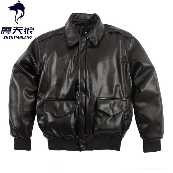 men's fur & faux 2021 brand classic leather coat for man a2 us pilot air foce army pu jacket cowhide flight bomber, Black
men's fur & faux 2021 brand classic leather coat for man a2 us pilot air foce army pu jacket cowhide flight bomber, Black