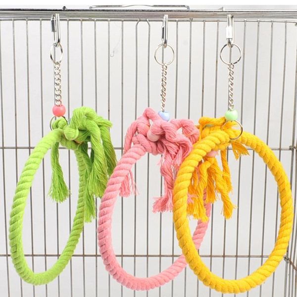 other bird supplies parrot swing toy hanging cotton rope round circle ring perch handmade weave cage
other bird supplies parrot swing toy hanging cotton rope round circle ring perch handmade weave cage
