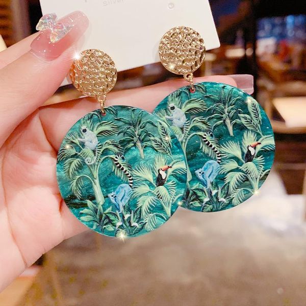 stud green rainforest animals and plants 3d embossed printing acrylic design sense of exaggeration accessories earrings, Golden;silver
stud green rainforest animals and plants 3d embossed printing acrylic design sense of exaggeration accessories earrings, Golden;silver