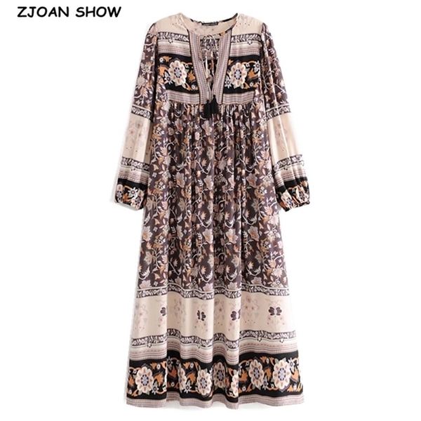 bohemia lacing up v neck coffee flower print long dress boho woman sleeve tassel strappy holiday dresses beach 210429, Black;gray
bohemia lacing up v neck coffee flower print long dress boho woman sleeve tassel strappy holiday dresses beach 210429, Black;gray