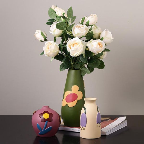 creative ceramic plant vase nordic painted geometric decor dry flower pot desk wazony livlingroom decoration bi50vs vases
creative ceramic plant vase nordic painted geometric decor dry flower pot desk wazony livlingroom decoration bi50vs vases