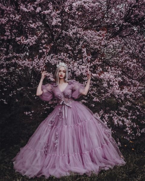light purple princess dresses lace appliques v neck evening dress custom made short sleeves floor length party gown, Black;red
light purple princess dresses lace appliques v neck evening dress custom made short sleeves floor length party gown, Black;red