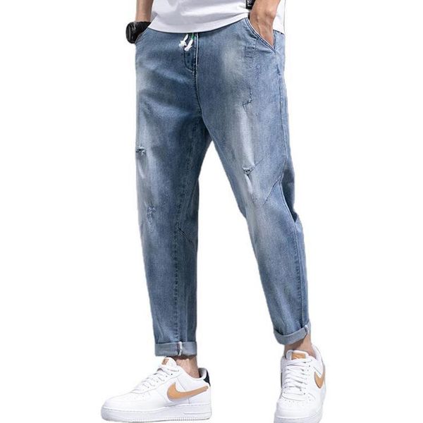 ripped jeans tide brand male small feet students nine points pants elastic men loose wild style men's, Blue
ripped jeans tide brand male small feet students nine points pants elastic men loose wild style men's, Blue