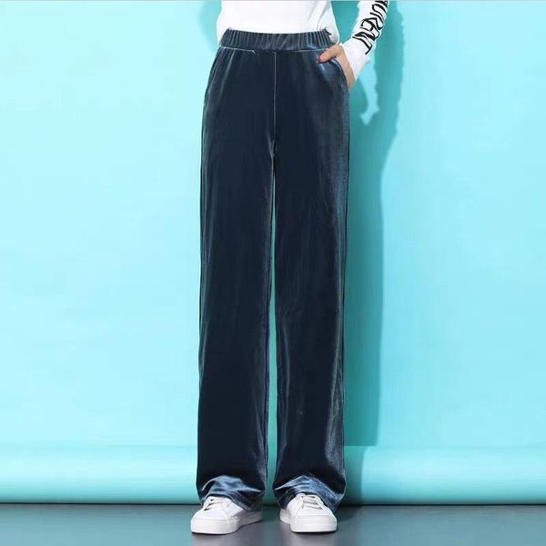 women's pants & capris women solid velvet long 2021 autumn female all-match high waist straight, Black;white
women's pants & capris women solid velvet long 2021 autumn female all-match high waist straight, Black;white