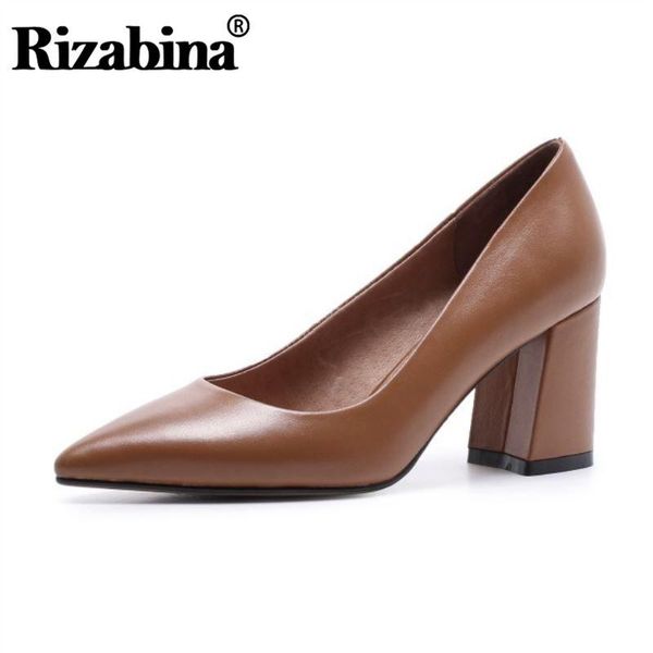 dress shoes rizabina women real leather pumps square heels office slip on classics ladies basic footwear size 34-39, Black
dress shoes rizabina women real leather pumps square heels office slip on classics ladies basic footwear size 34-39, Black