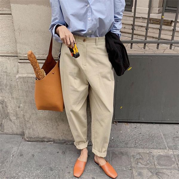 women's pants & capris korean style simple casual women 2021 spring summer streetwear vintage harem woman high waist baggy, Black;white
women's pants & capris korean style simple casual women 2021 spring summer streetwear vintage harem woman high waist baggy, Black;white