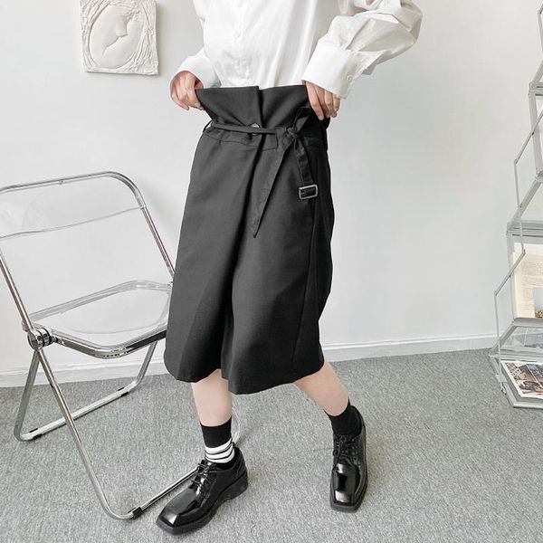 men's shorts large size summer abstinence asymmetric design loose wide leg capris trendy harlan lace up niche pants, White;black
men's shorts large size summer abstinence asymmetric design loose wide leg capris trendy harlan lace up niche pants, White;black