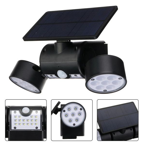 30led solar power pir motion sensor wall light adjustable dual head outdoor spot lamp
30led solar power pir motion sensor wall light adjustable dual head outdoor spot lamp