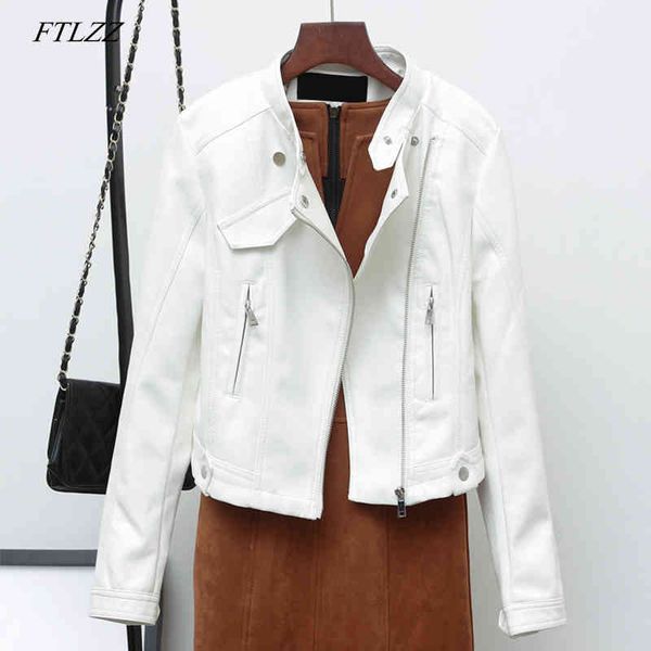 women pu leather jacket autumn short pink ladies basic s motorcycle biker slim blazer 210423, Black
women pu leather jacket autumn short pink ladies basic s motorcycle biker slim blazer 210423, Black