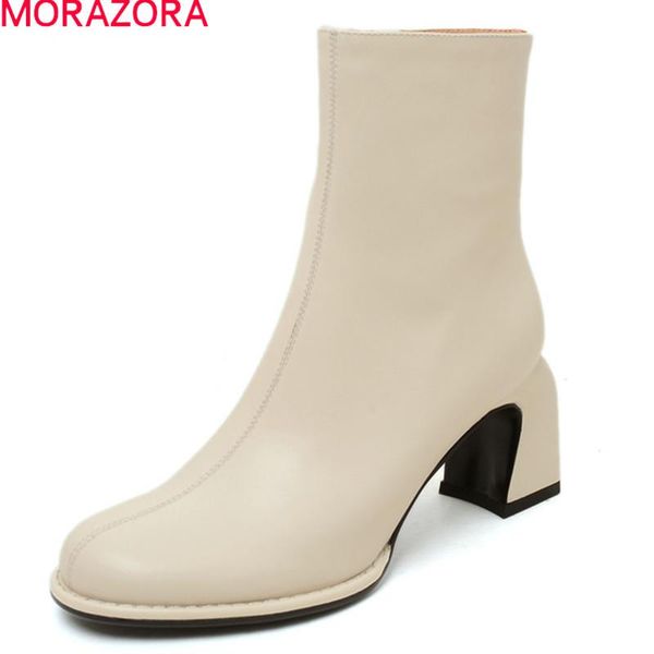 boots morazora 2021 arrival women genuine leather thick high heels square toe solid color ankle for woman, Black
boots morazora 2021 arrival women genuine leather thick high heels square toe solid color ankle for woman, Black