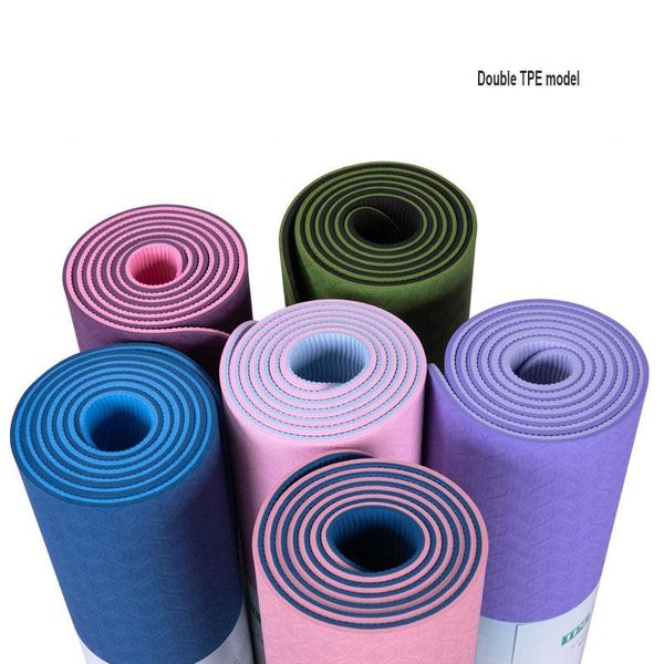 yoga mats dual color 1830x610x6mm tpe mat for beginners exercise pad non-slip gymnastics with position line
yoga mats dual color 1830x610x6mm tpe mat for beginners exercise pad non-slip gymnastics with position line