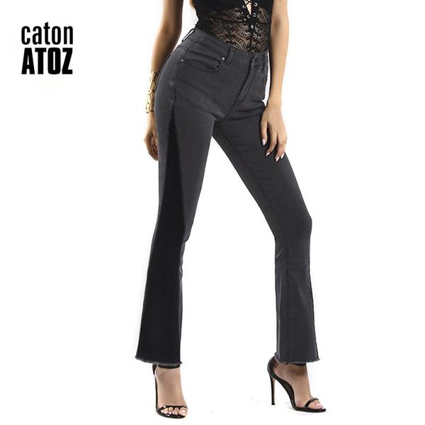 women's jeans catonatoz 2194 women`s fashion mid high waist plus size gray-black patchwork stretchy flare for woman, Blue
women's jeans catonatoz 2194 women`s fashion mid high waist plus size gray-black patchwork stretchy flare for woman, Blue
