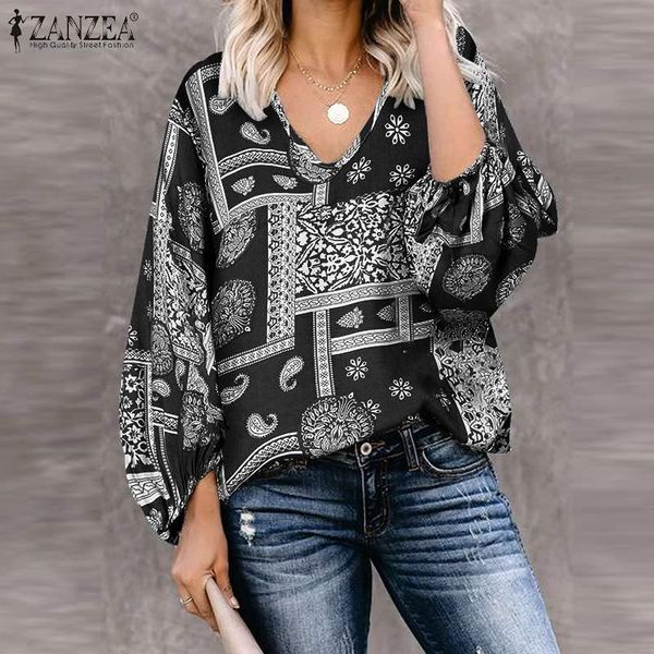 women's blouses & shirts bohemian women printed shirt autumn v neck floral chemise female clothing tunic casual long puff sleeve, White
women's blouses & shirts bohemian women printed shirt autumn v neck floral chemise female clothing tunic casual long puff sleeve, White