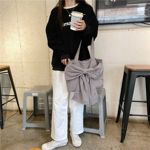 fashion women daily large capacity shopping bags lovely female bowknot canvas shoulder bag ladies simple casual tote handbags l0
fashion women daily large capacity shopping bags lovely female bowknot canvas shoulder bag ladies simple casual tote handbags l0