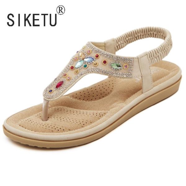 women flats shoes fashion summer sandals rhinestone with leisure beach siketu brand, Black
women flats shoes fashion summer sandals rhinestone with leisure beach siketu brand, Black