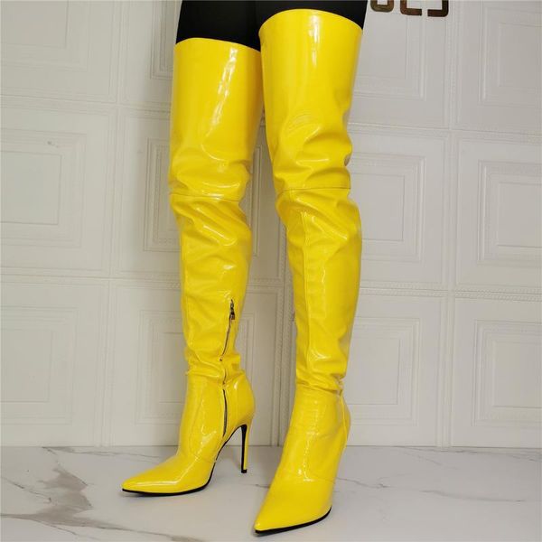 boots women crotch long yellow dance faux leather high heels side zip over knee ladies shoes woman large size 44 45 46 47, Black
boots women crotch long yellow dance faux leather high heels side zip over knee ladies shoes woman large size 44 45 46 47, Black