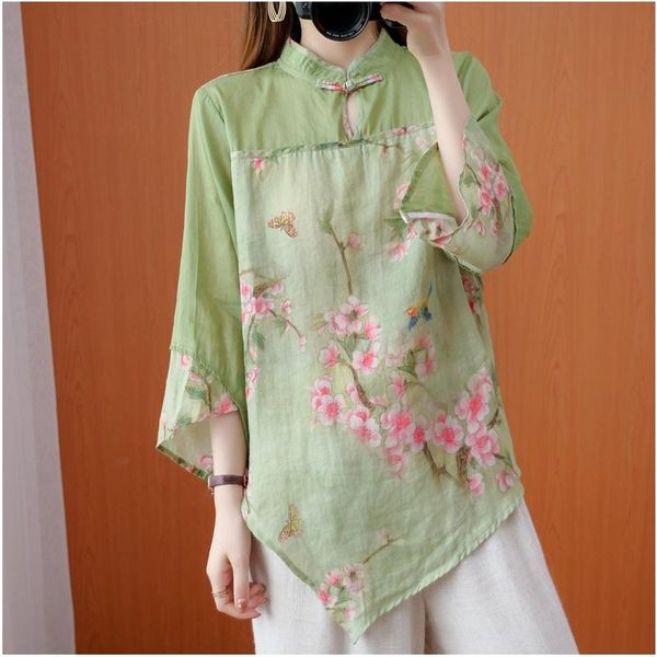 ethnic clothing vintage women tang suit summer floral blouse chinese style female elegant hanfu casual cheongsam loose shirt, Red
ethnic clothing vintage women tang suit summer floral blouse chinese style female elegant hanfu casual cheongsam loose shirt, Red