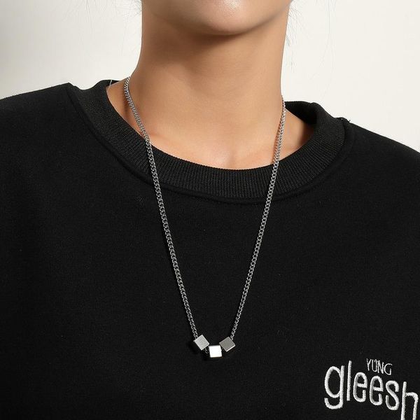 pendant necklaces the european and american fashion stereo ms necklace to restore ancient ways small squares joker sautoir long sweater, Silver
pendant necklaces the european and american fashion stereo ms necklace to restore ancient ways small squares joker sautoir long sweater, Silver