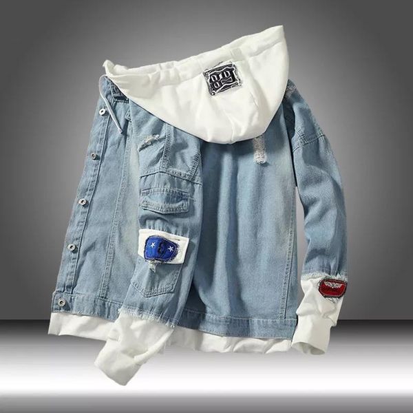 men's jackets men denim jacket autumn slim fit hooded jeans coats male casual hip hop loose cotton hoodie outwear pocket long sleeve, Black;brown
men's jackets men denim jacket autumn slim fit hooded jeans coats male casual hip hop loose cotton hoodie outwear pocket long sleeve, Black;brown
