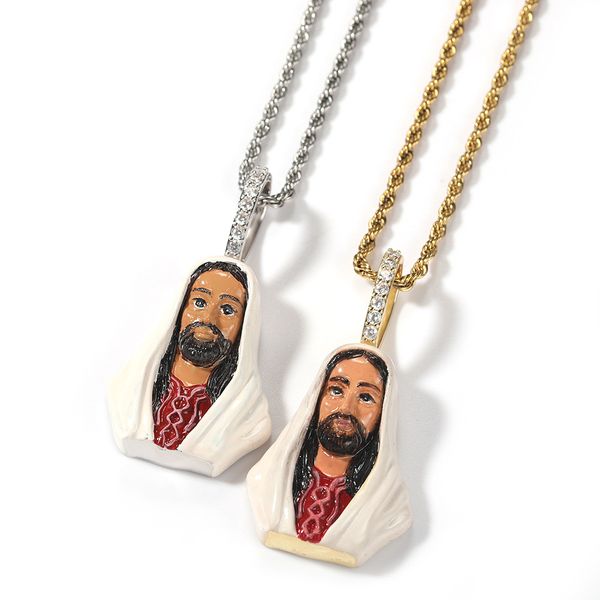 enamel jesus pendant necklace fashion mens hip hop gold necklaces jewelry, Silver
enamel jesus pendant necklace fashion mens hip hop gold necklaces jewelry, Silver