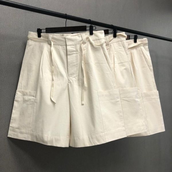 men's shorts jil summer sander minimalist linen cotton overalls pocket casual beach pants loose cropped short, White;black
men's shorts jil summer sander minimalist linen cotton overalls pocket casual beach pants loose cropped short, White;black