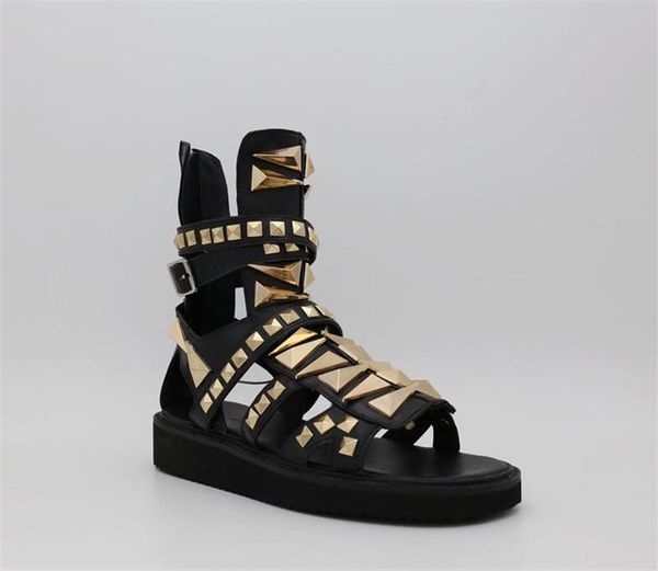 sandals summer high golden rivets gladiator luxury man shoes real picture genuine leather dragon flats brand handmade, Black
sandals summer high golden rivets gladiator luxury man shoes real picture genuine leather dragon flats brand handmade, Black
