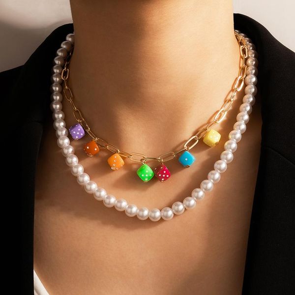 chokers tocona bohemia dice pendant clavicle chain for women geometric multilayer pearl beaded alloy choker necklace party jewelry 16754, Golden;silver
chokers tocona bohemia dice pendant clavicle chain for women geometric multilayer pearl beaded alloy choker necklace party jewelry 16754, Golden;silver