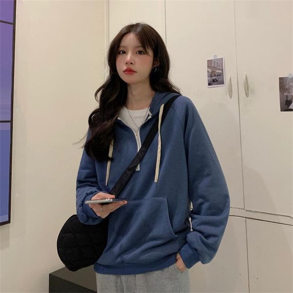 women's hoodies & sweatshirts 2021 spring and autumn korean zipper half-open collar rac, Black
women's hoodies & sweatshirts 2021 spring and autumn korean zipper half-open collar rac, Black