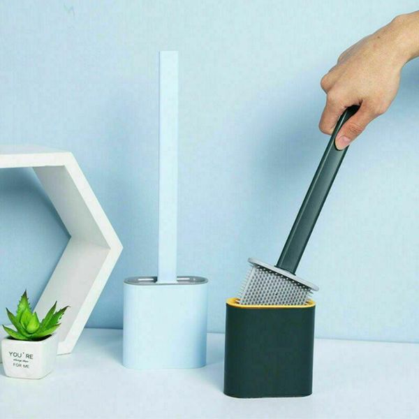 silicone toilet brush with base cleaning set bathroom accessories bath accessory