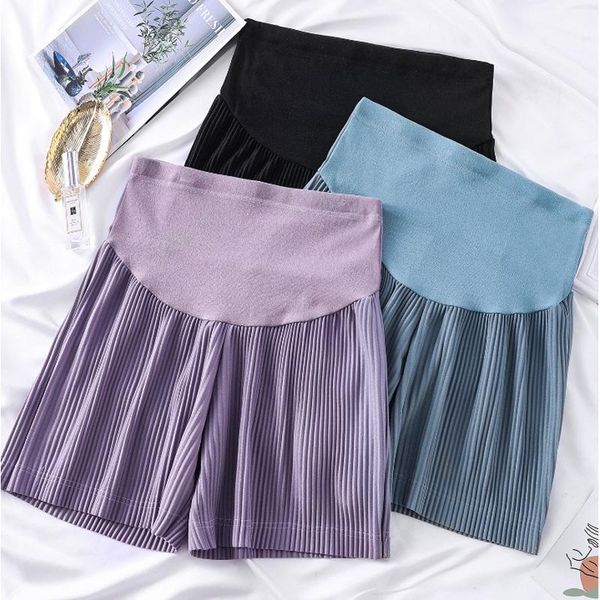 maternity bottoms pleated shorts high waist belly wide leg loose clothes for pregnant women pregnancy, White
maternity bottoms pleated shorts high waist belly wide leg loose clothes for pregnant women pregnancy, White