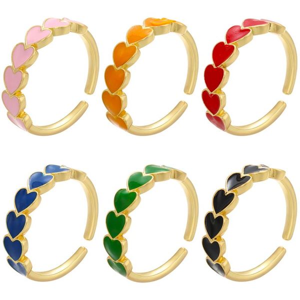 cluster rings zhukou trendy gold color heart to women enamel for fashion adjustable opening ring wholesale vj158, Golden;silver
cluster rings zhukou trendy gold color heart to women enamel for fashion adjustable opening ring wholesale vj158, Golden;silver