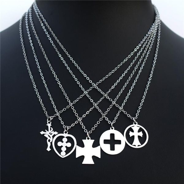 pendant necklaces stainless steel necklace jesus cross women girls fashion jewelry christianity religious gift, Silver
pendant necklaces stainless steel necklace jesus cross women girls fashion jewelry christianity religious gift, Silver
