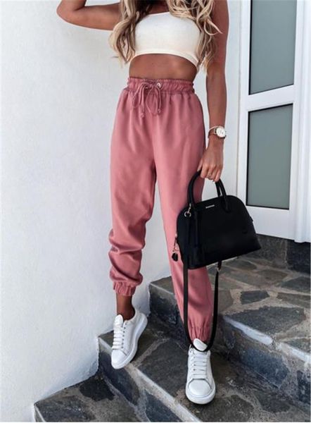 pocket casual loose drawstring mid waist womems pencil fashion natural color pants with, Black;white
pocket casual loose drawstring mid waist womems pencil fashion natural color pants with, Black;white