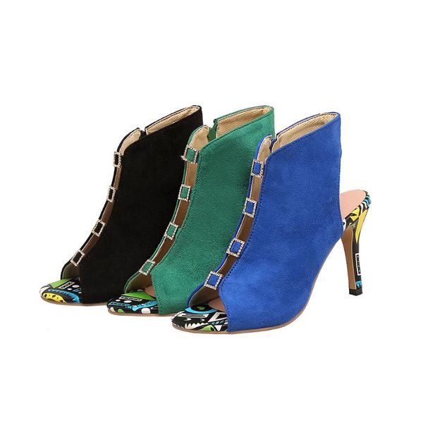 dress shoes women stylish print sandals peep toe buckle strap summer high heel boots gladiator woman green sandalias mujer, Black
dress shoes women stylish print sandals peep toe buckle strap summer high heel boots gladiator woman green sandalias mujer, Black