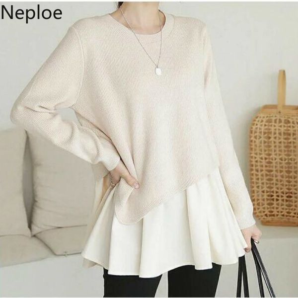 neploe patchwork fake two sweater women o-neck long sleeve loose knitted pullovers fashion jumper coat female 4h079 210422, White;black
neploe patchwork fake two sweater women o-neck long sleeve loose knitted pullovers fashion jumper coat female 4h079 210422, White;black