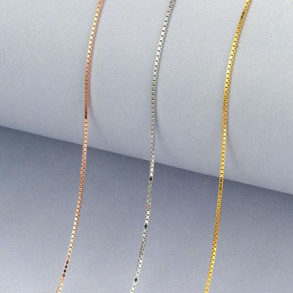 three color for choice 0.7mm thickness solid sterling silver necklace yellow gold white rose chains
three color for choice 0.7mm thickness solid sterling silver necklace yellow gold white rose chains